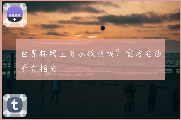 世界杯网上可以投注吗?官方合法平台指南